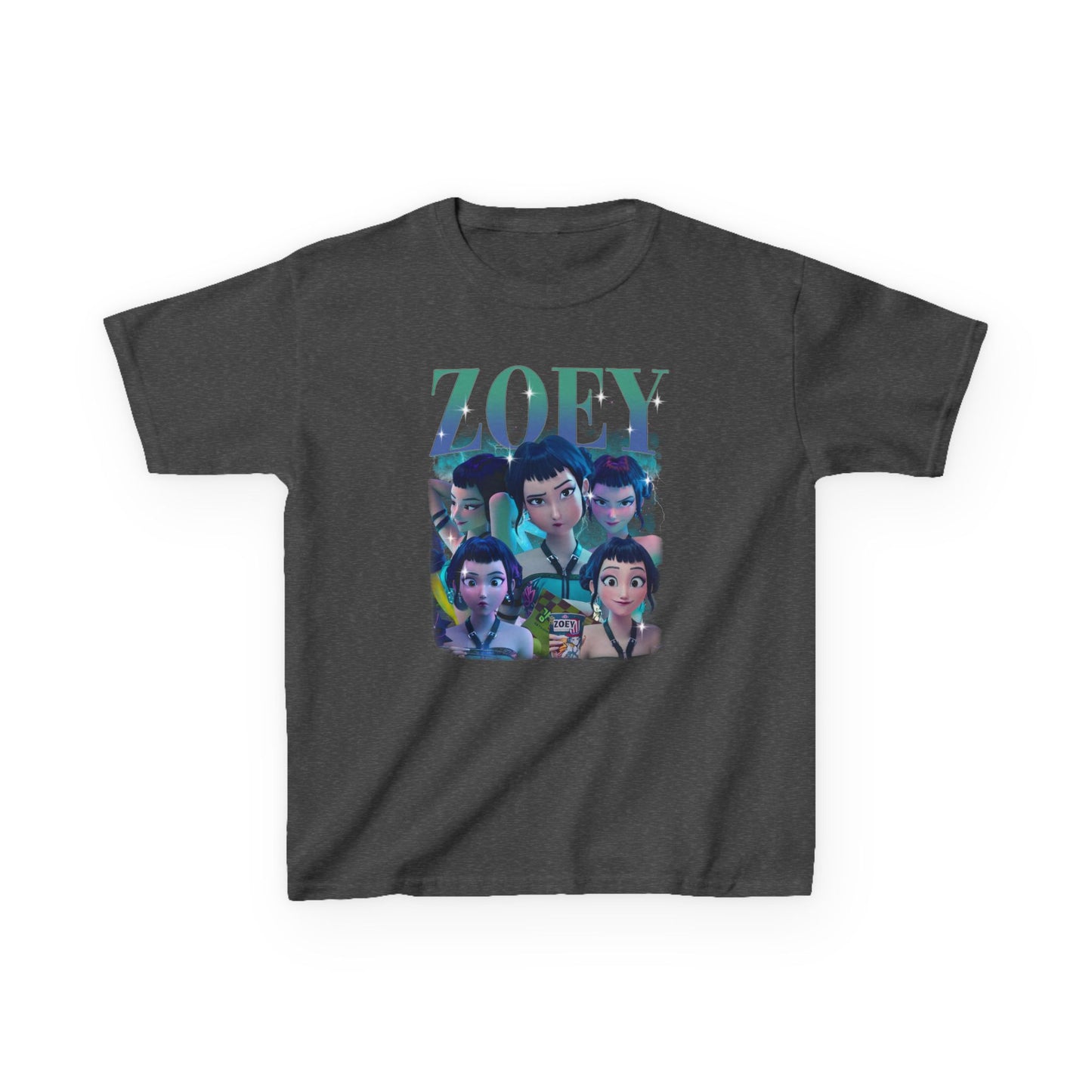 Kids Kpop Movie Tshirt Zoey Demon Hunters, Huntrix t Shirt, Kpop T Shirt, Demon Hunter Merch, kpop Gift, Kpop Movie Shirt
