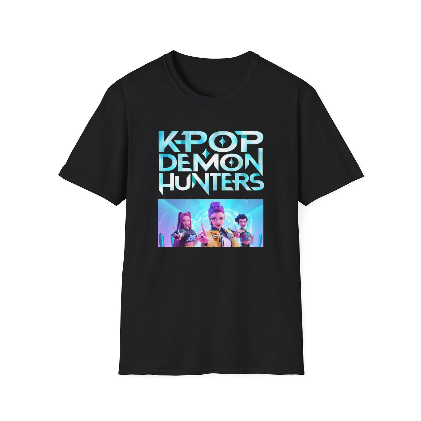 Black Kpop Movie Tshirt, Demon Hunters Shirt, Huntrix t Shirt, Kpop T Shirt, Demon Hunter Merch, Gift For Kpop Fan, Kpop Movie Shirt