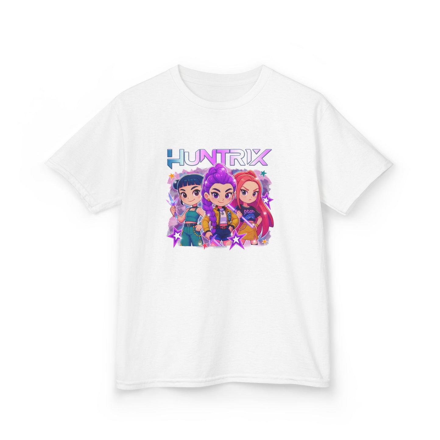 Cartoon Kids Kpop Movie Tshirt Demon Hunters, Huntrix t Shirt, Kpop T Shirt, Demon Hunter Merch, kpop Gift, Kpop Movie Shirt