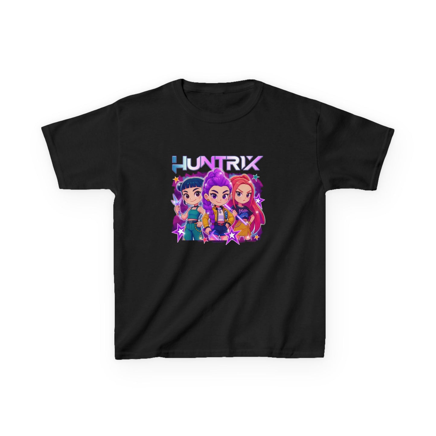 Cartoon Kids Kpop Movie Tshirt Demon Hunters, Huntrix t Shirt, Kpop T Shirt, Demon Hunter Merch, kpop Gift, Kpop Movie Shirt