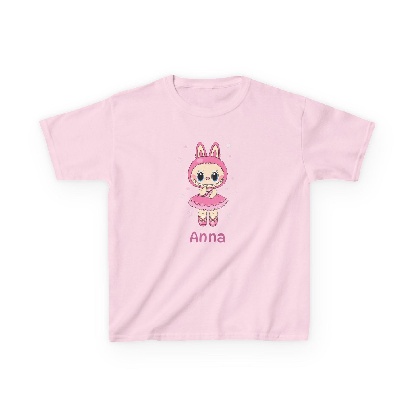 Custom Name Ballerina Labubu Kids T-Shirt, Personalized Tee for Children, Ballet Dance Theme Shirt, Gift for Little Dancer, Labubu Design