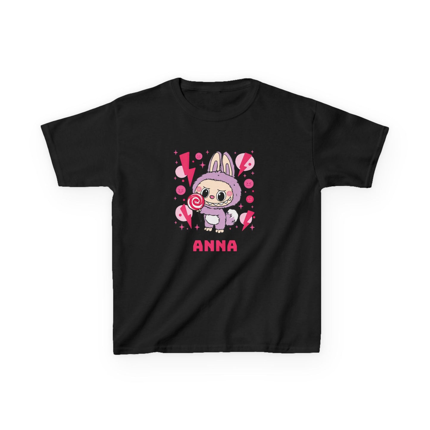 Custom Name Labubu Kids T-Shirt, Personalized Tee for Children, monster Theme Shirt, Labubu Design