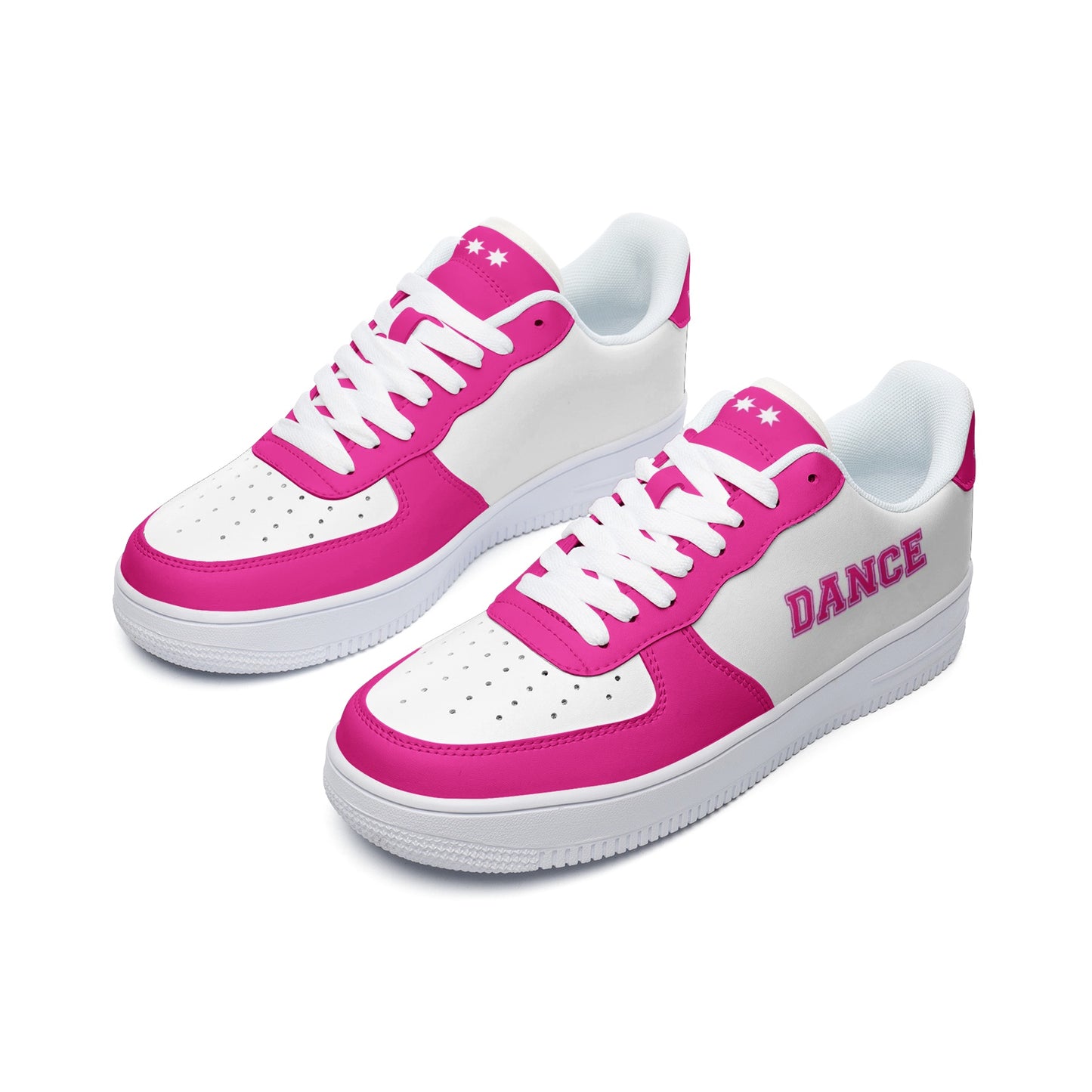 Pink Dance Sneakers for Women & Men – Stylish Hip Hop Dancing Shoes – Dance Shoes – Sneakers for Dancing – Dance Print