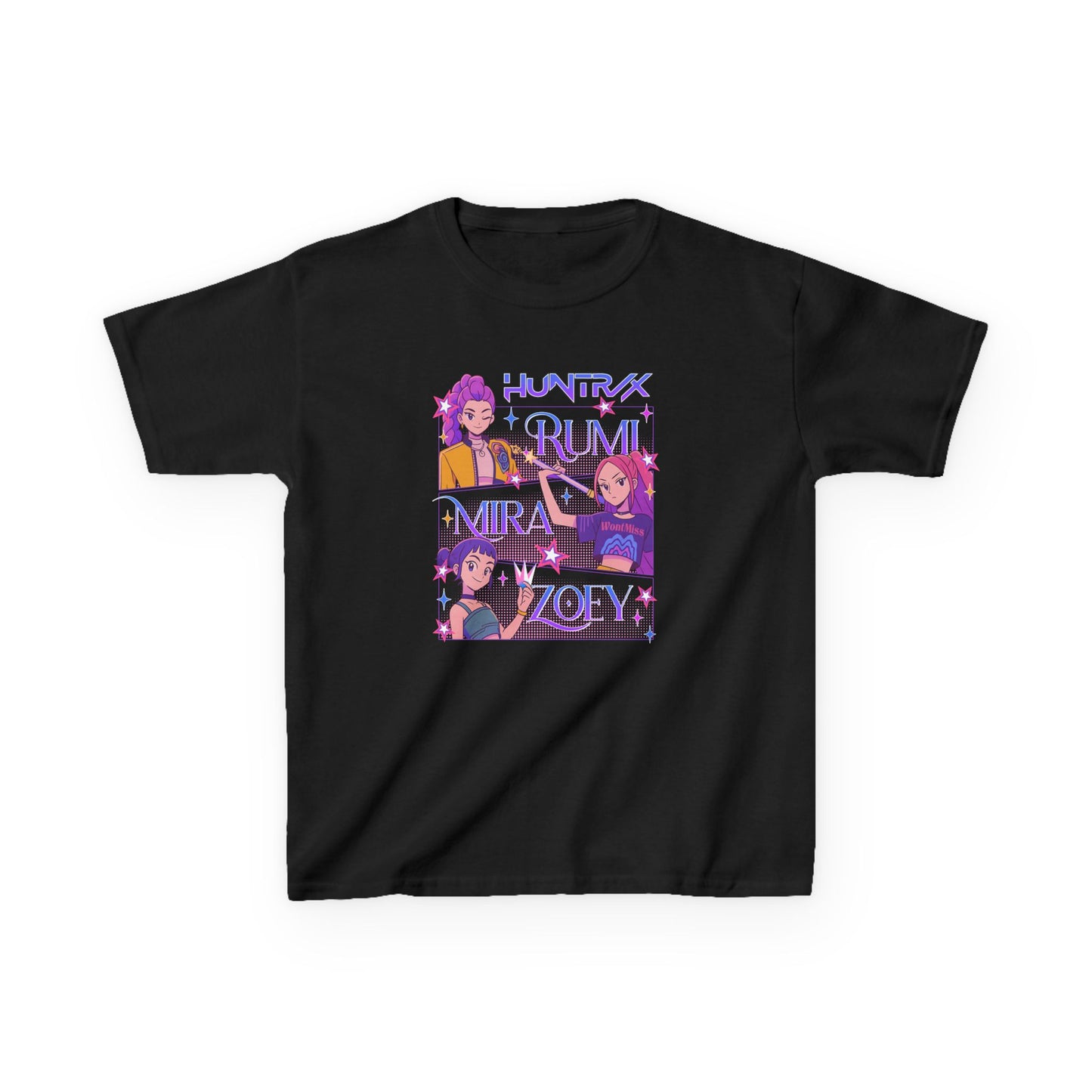 Kids Kpop Movie Tshirt Demon Hunters, Huntrix t Shirt, Kpop T Shirt, Demon Hunter Merch, Gift For Kpop Fan, Kpop Movie Shirt