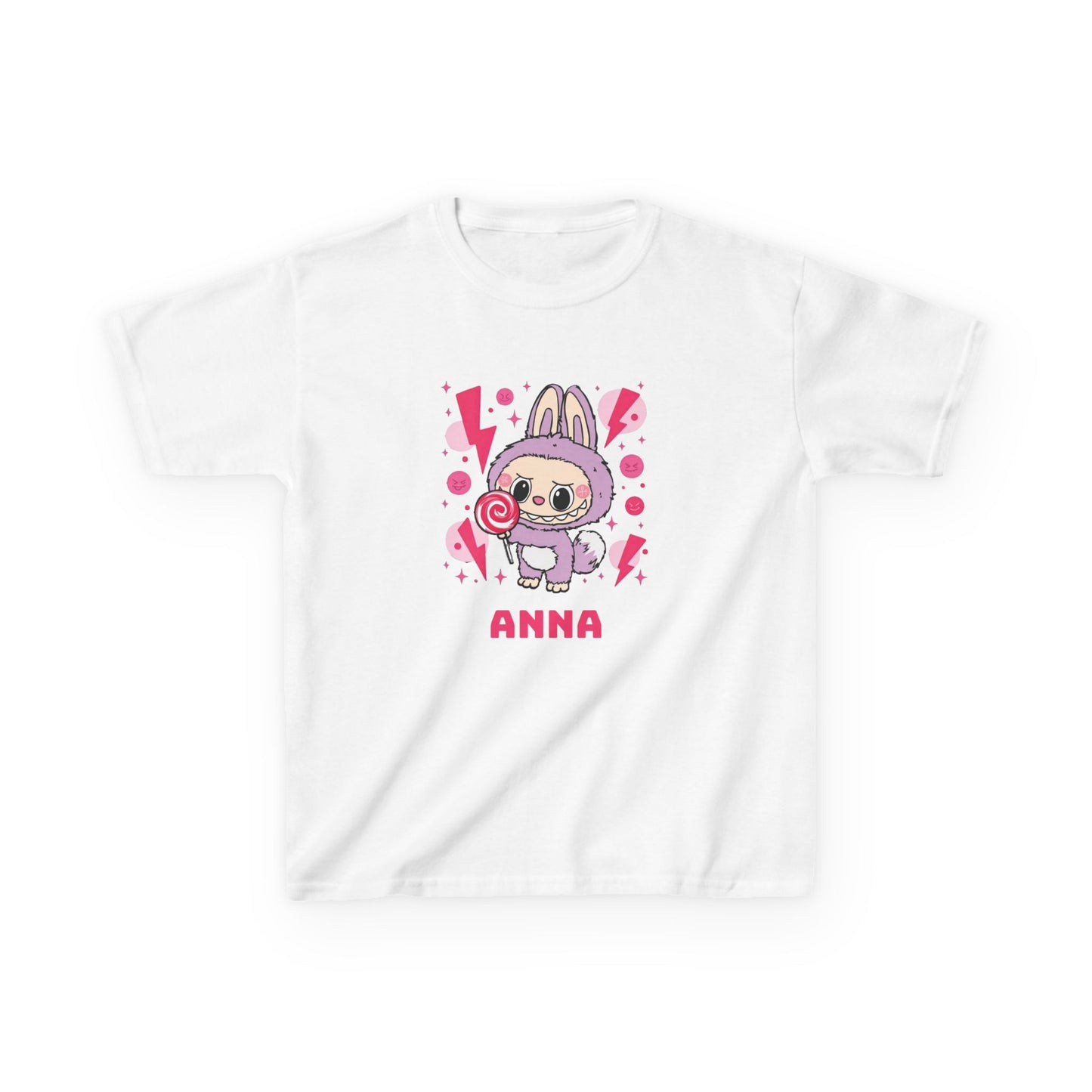 Custom Name Labubu Kids T-Shirt, Personalized Tee for Children, monster Theme Shirt, Labubu Design