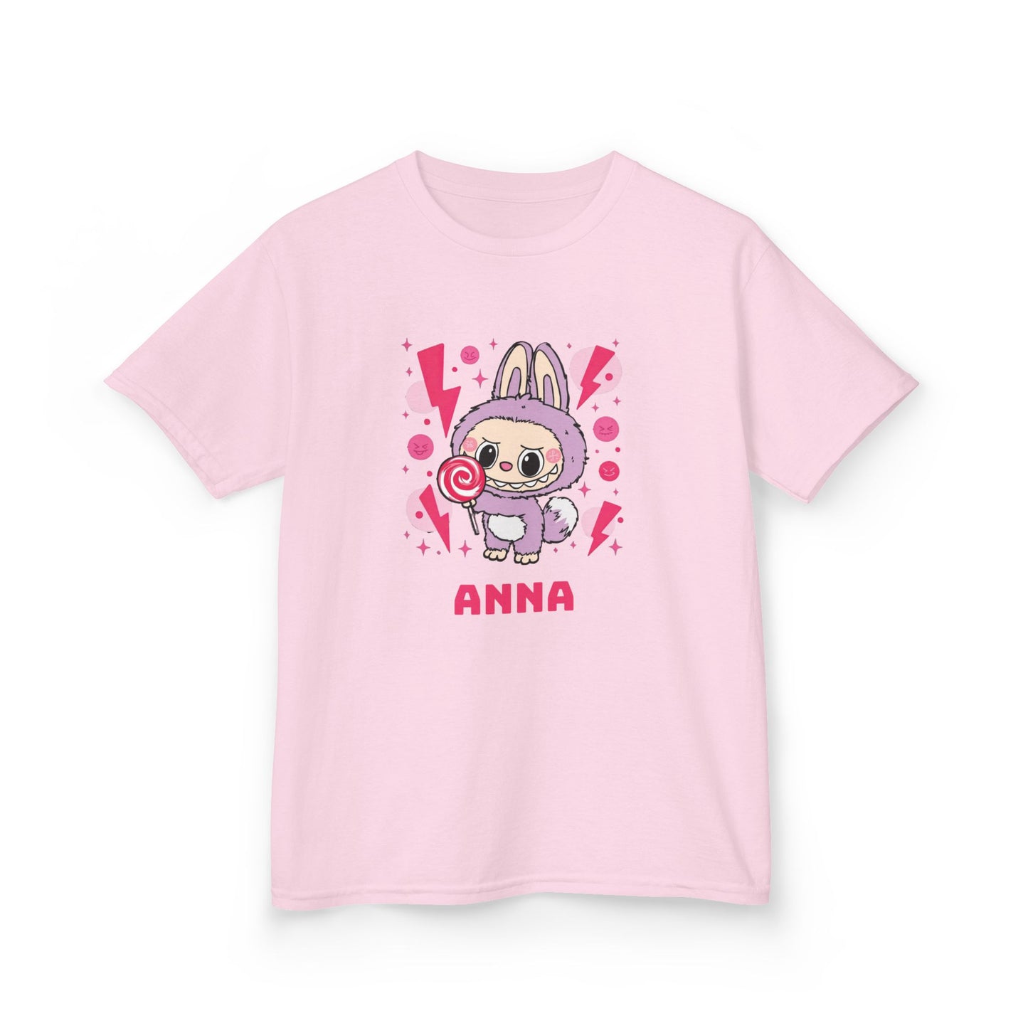 Custom Name Labubu Kids T-Shirt, Personalized Tee for Children, monster Theme Shirt, Labubu Design