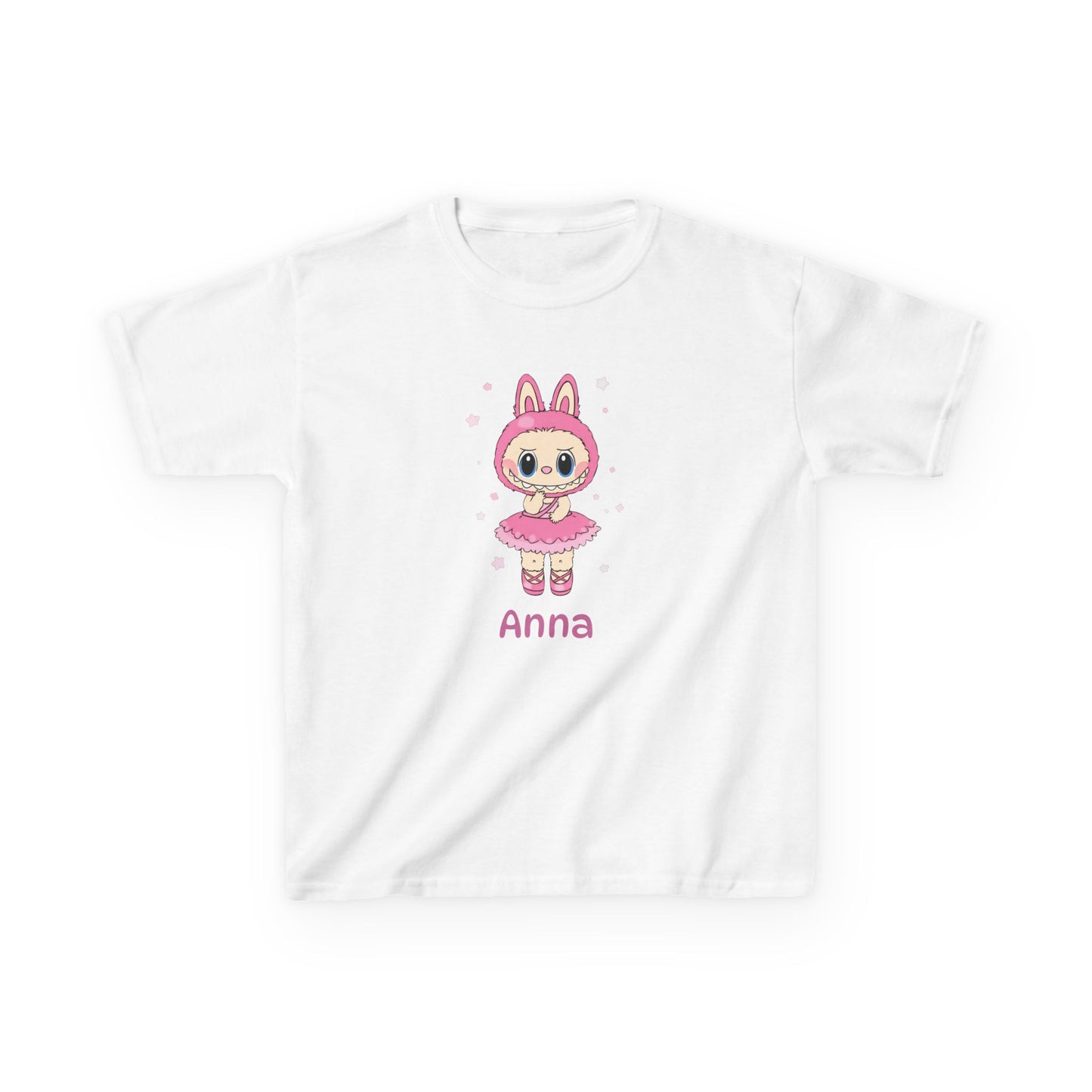 Custom Name Ballerina Labubu Kids T-Shirt, Personalized Tee for Children, Ballet Dance Theme Shirt, Gift for Little Dancer, Labubu Design