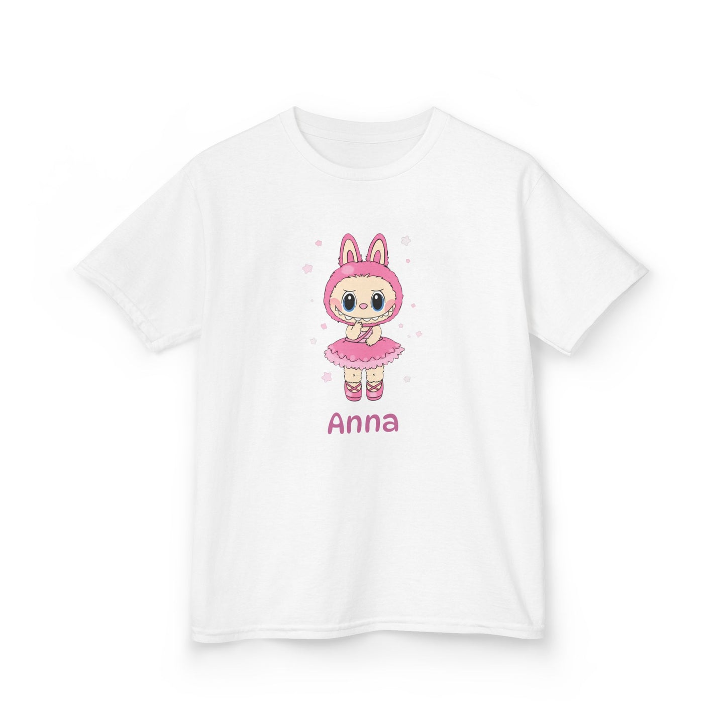 Custom Name Ballerina Labubu Kids T-Shirt, Personalized Tee for Children, Ballet Dance Theme Shirt, Gift for Little Dancer, Labubu Design