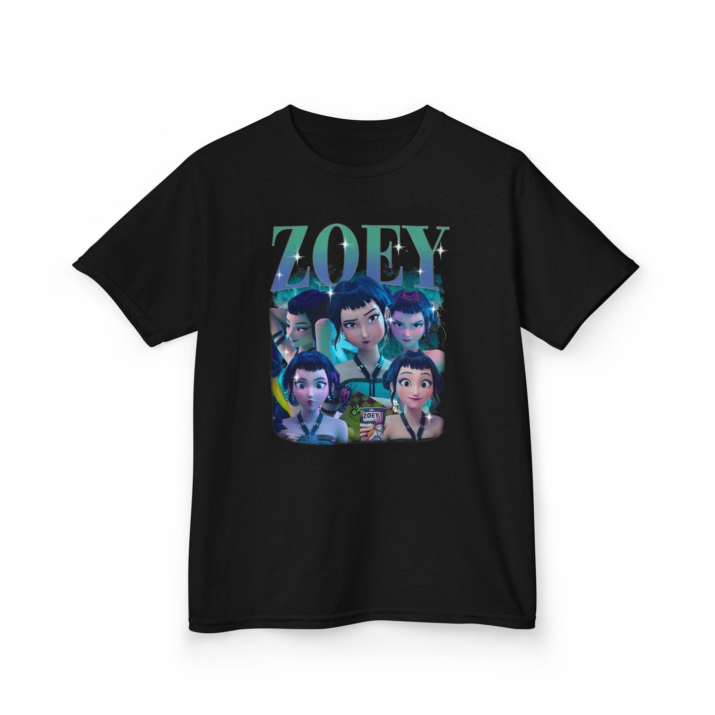 Kids Kpop Movie Tshirt Zoey Demon Hunters, Huntrix t Shirt, Kpop T Shirt, Demon Hunter Merch, kpop Gift, Kpop Movie Shirt
