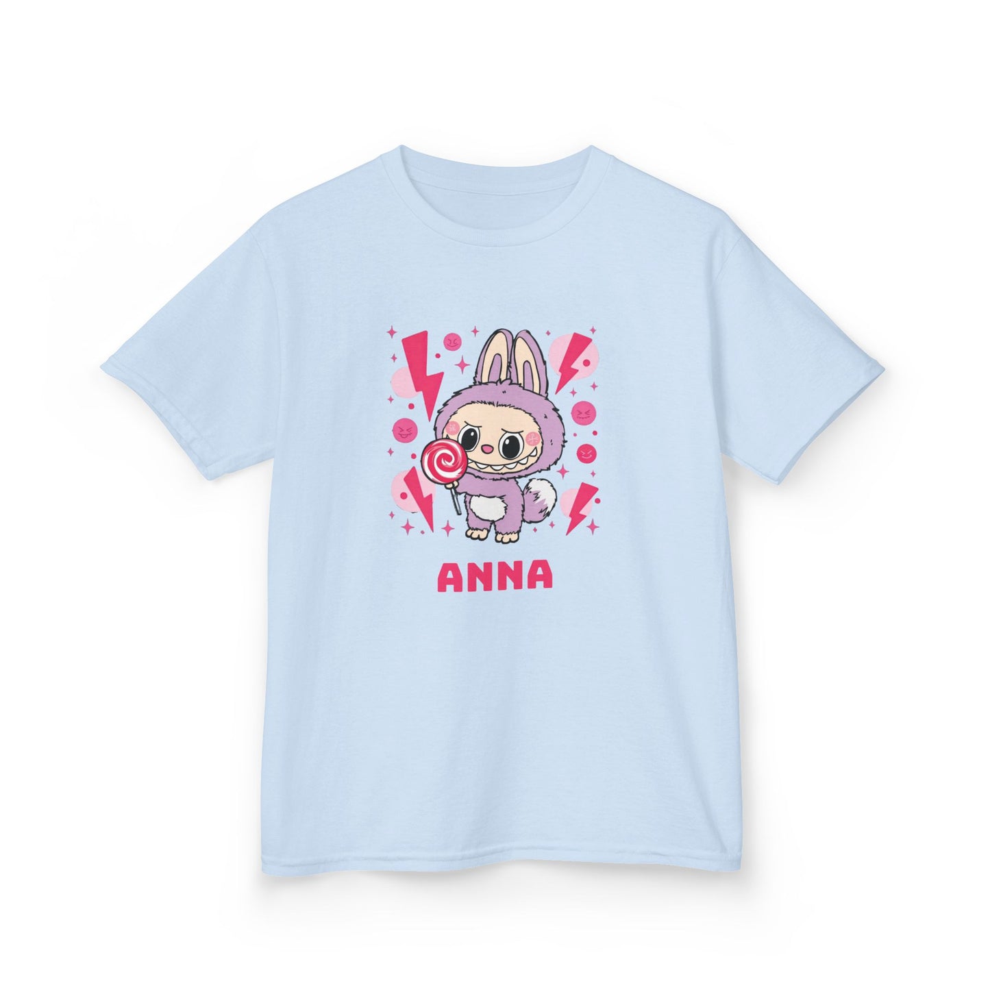 Custom Name Labubu Kids T-Shirt, Personalized Tee for Children, monster Theme Shirt, Labubu Design