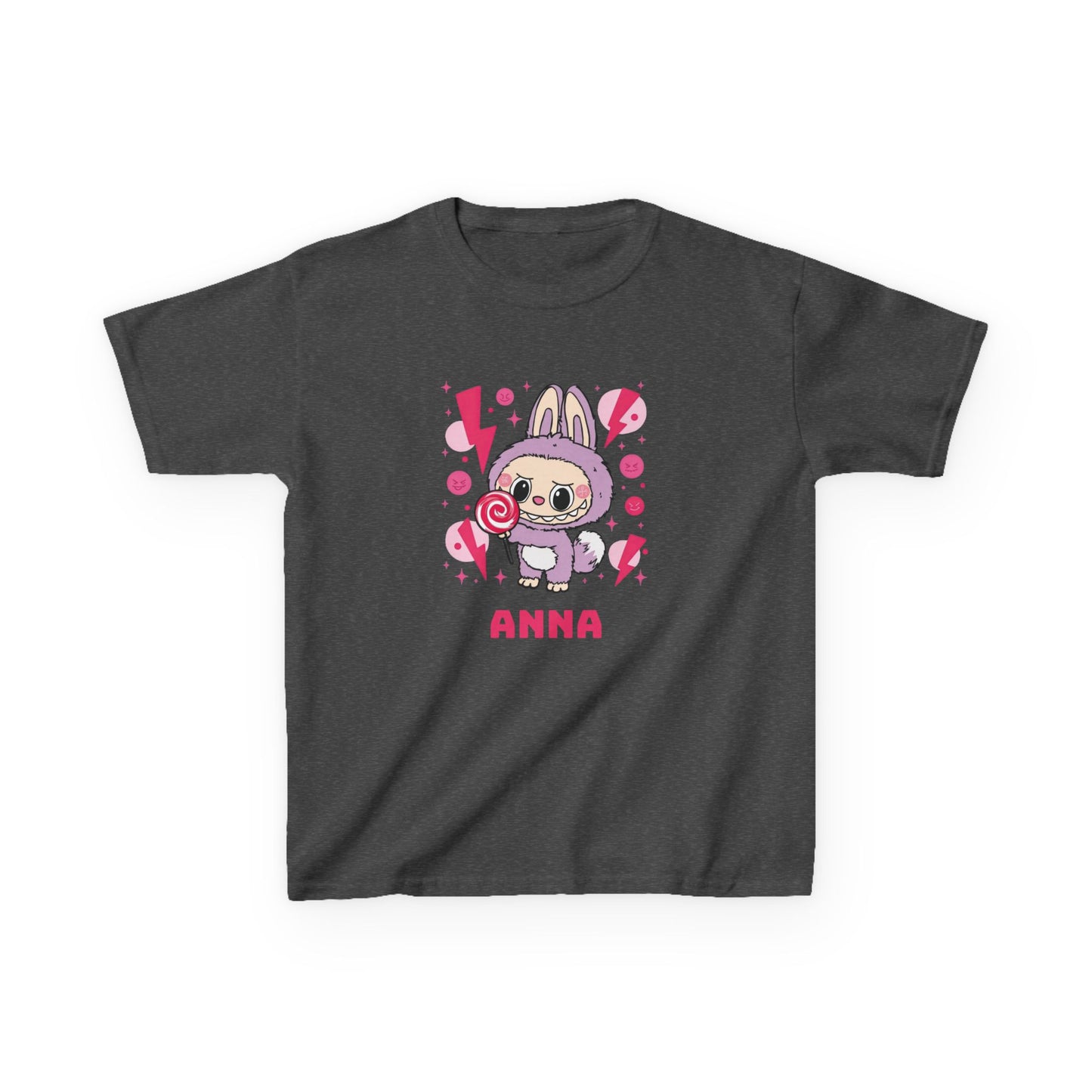 Custom Name Labubu Kids T-Shirt, Personalized Tee for Children, monster Theme Shirt, Labubu Design