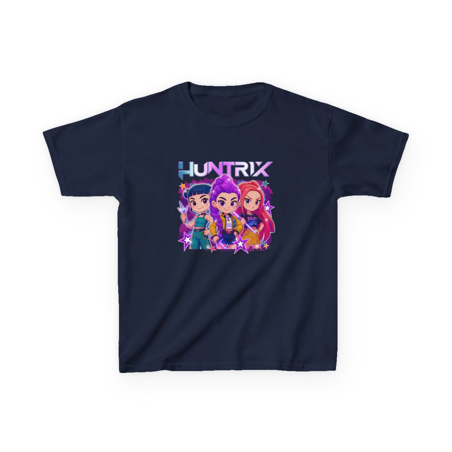 Cartoon Kids Kpop Movie Tshirt Demon Hunters, Huntrix t Shirt, Kpop T Shirt, Demon Hunter Merch, kpop Gift, Kpop Movie Shirt