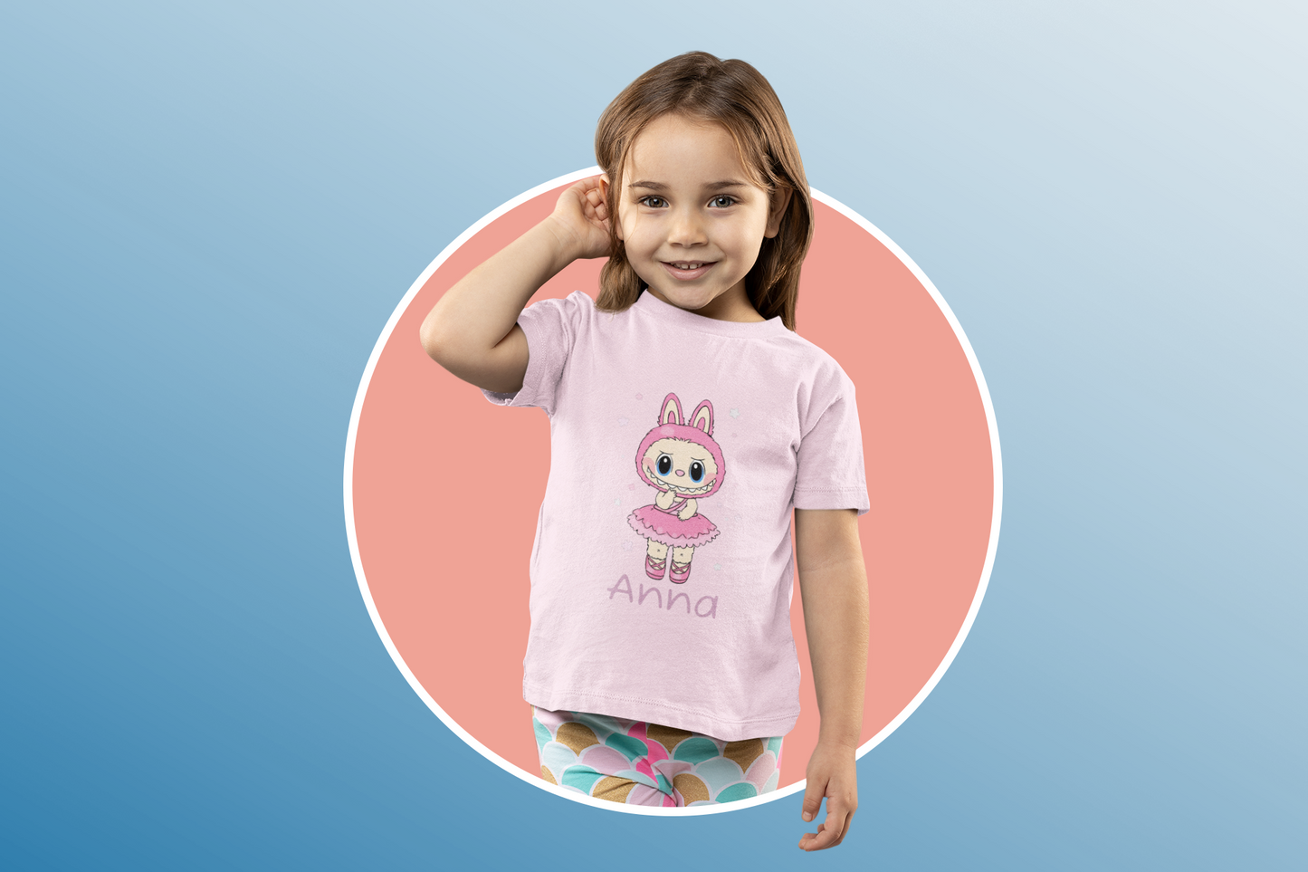 Kids Ballerina Labubu Tshirt - Personalized shirt with Name
