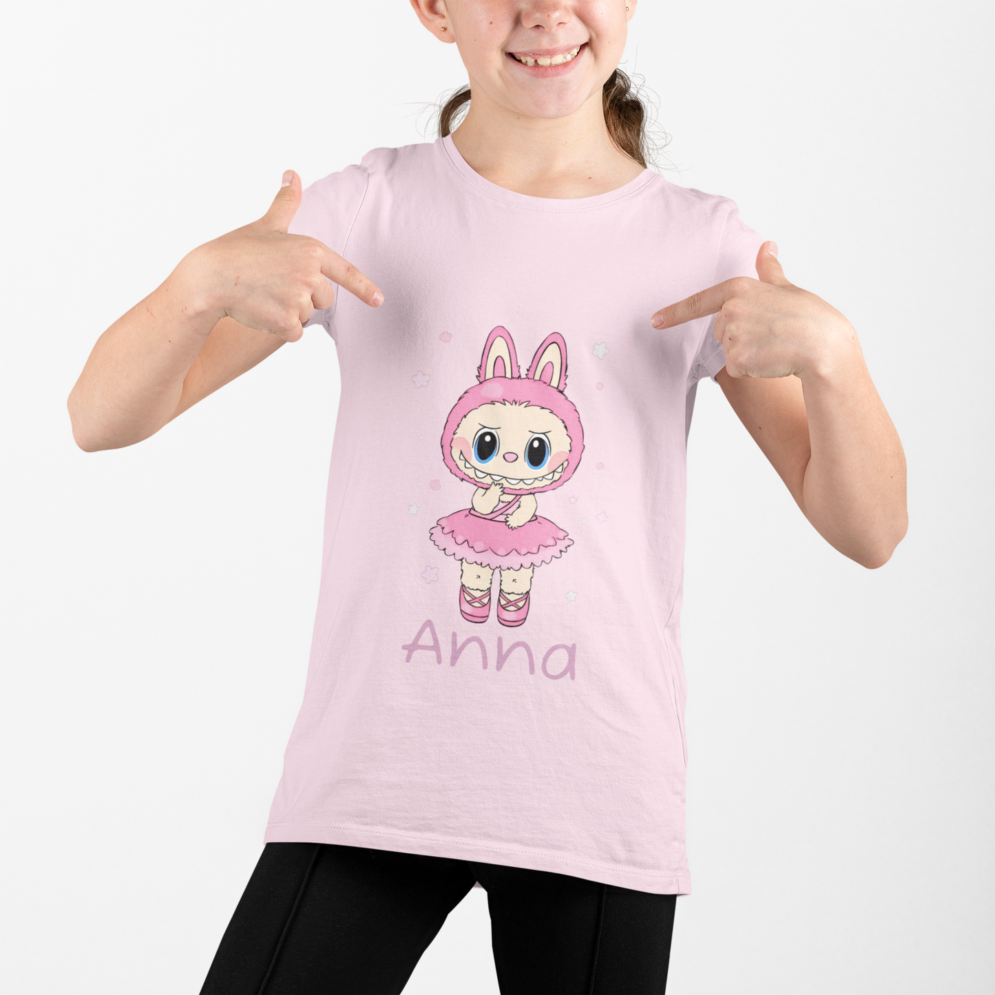 Kids Ballerina Labubu Tshirt - Personalized shirt with Name