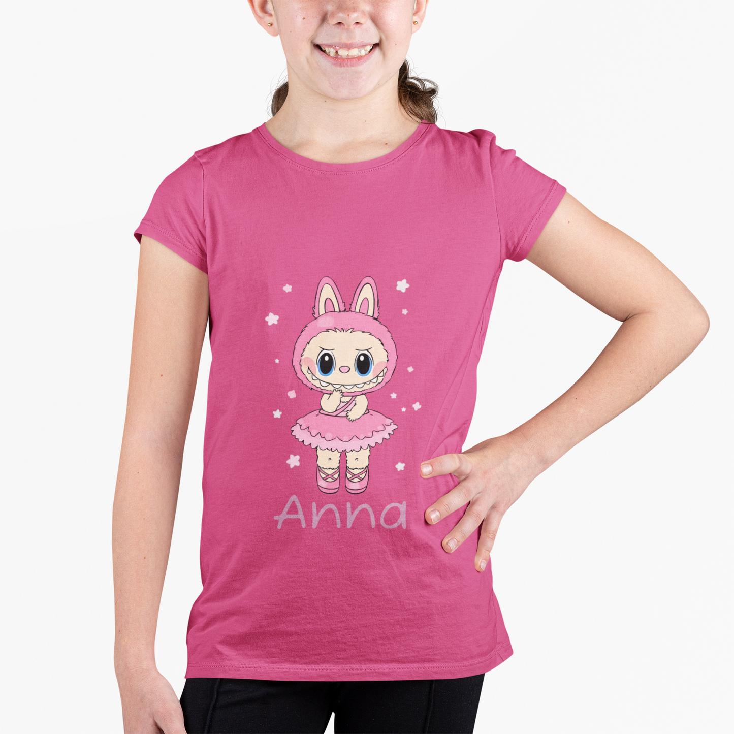 Kids Ballerina Labubu Tshirt - Personalized shirt with Name