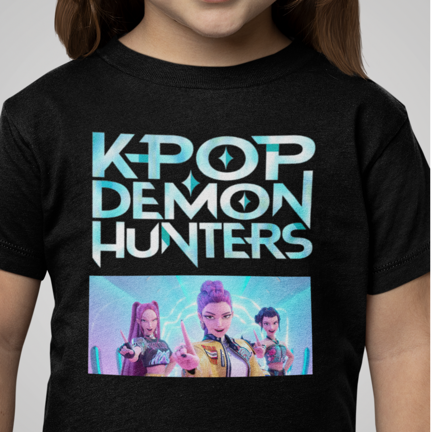 Kids Kpop Movie Tshirt Demon Hunters, Huntrix t Shirt, Kpop T Shirt, Demon Hunter Merch, Gift For Kpop Fan, Kpop Movie Shirt