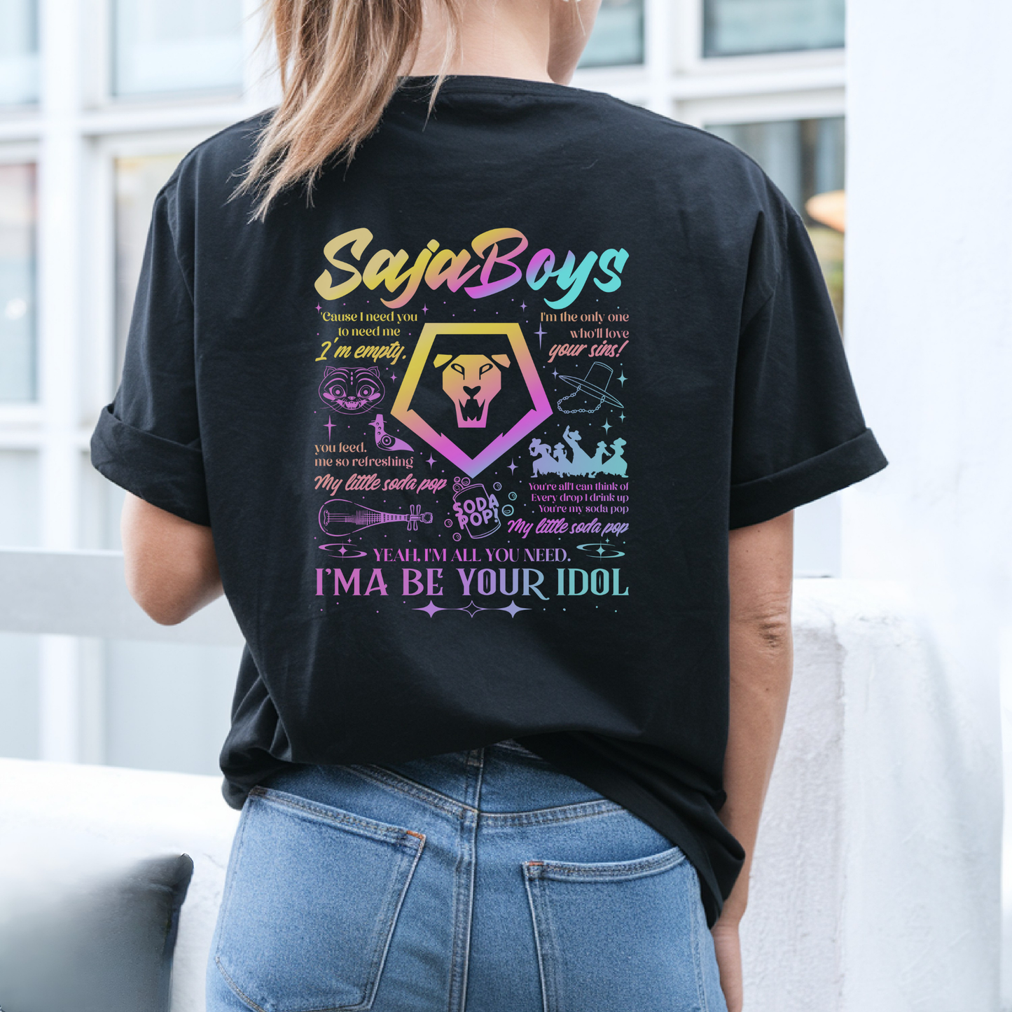 Kpop Movie Tshirt back print, Saja Boys T Shirt, Demon Hunters Movie Shirt, Demon Hunters Merch Shirt, Gift For Kpop Fan, Kpop Movie Shirt