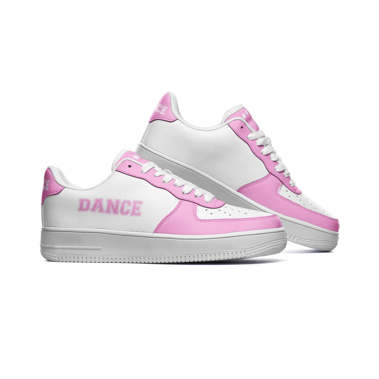 Light Pink Dance Sneakers for Women & Men – Stylish Hip Hop Dancing Shoes – Dance Shoes – Sneakers for Dancing – Dance Print