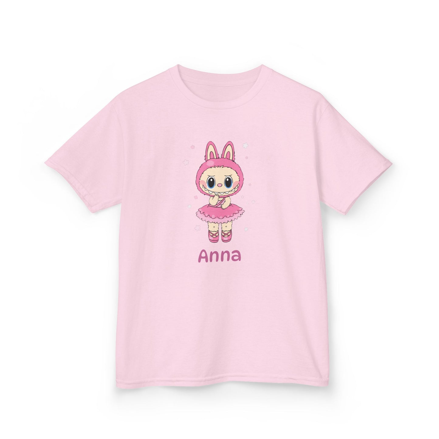 Custom Name Ballerina Labubu Kids T-Shirt, Personalized Tee for Children, Ballet Dance Theme Shirt, Gift for Little Dancer, Labubu Design