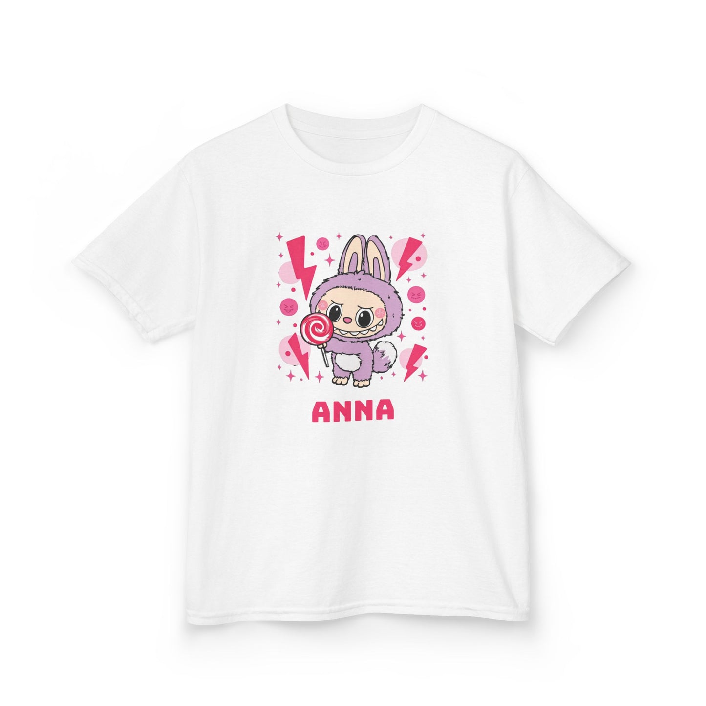 Custom Name Labubu Kids T-Shirt, Personalized Tee for Children, monster Theme Shirt, Labubu Design