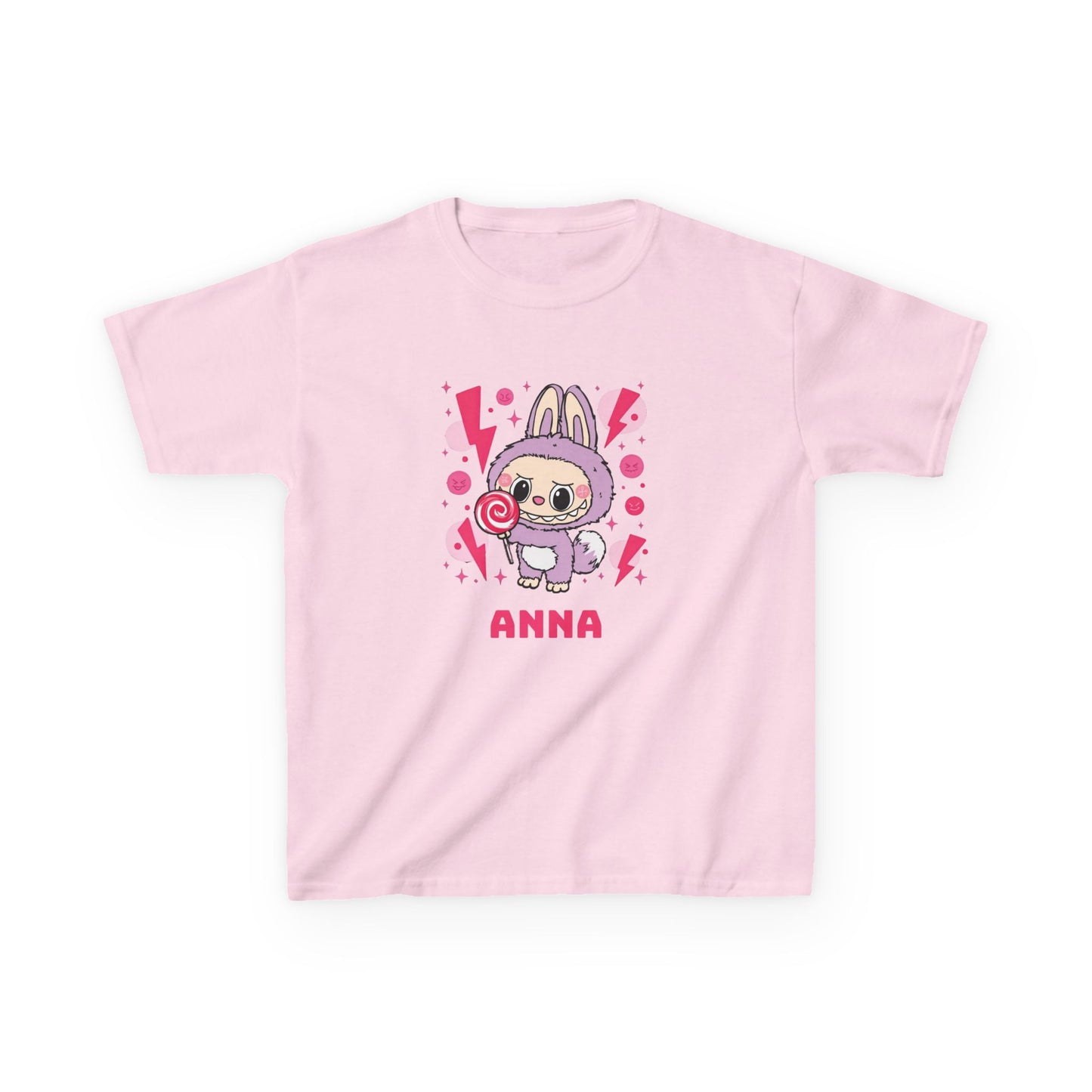 Custom Name Labubu Kids T-Shirt, Personalized Tee for Children, monster Theme Shirt, Labubu Design