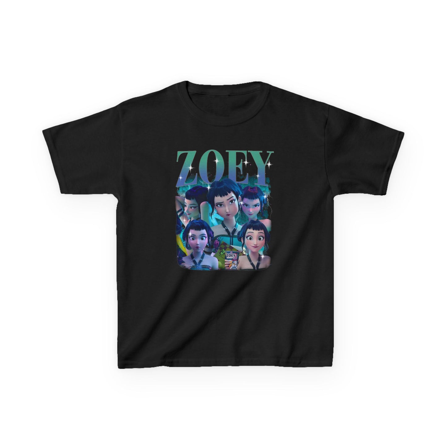 Kids Kpop Movie Tshirt Zoey Demon Hunters, Huntrix t Shirt, Kpop T Shirt, Demon Hunter Merch, kpop Gift, Kpop Movie Shirt