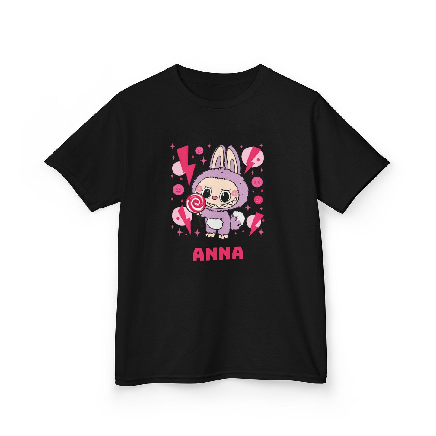 Custom Name Labubu Kids T-Shirt, Personalized Tee for Children, monster Theme Shirt, Labubu Design