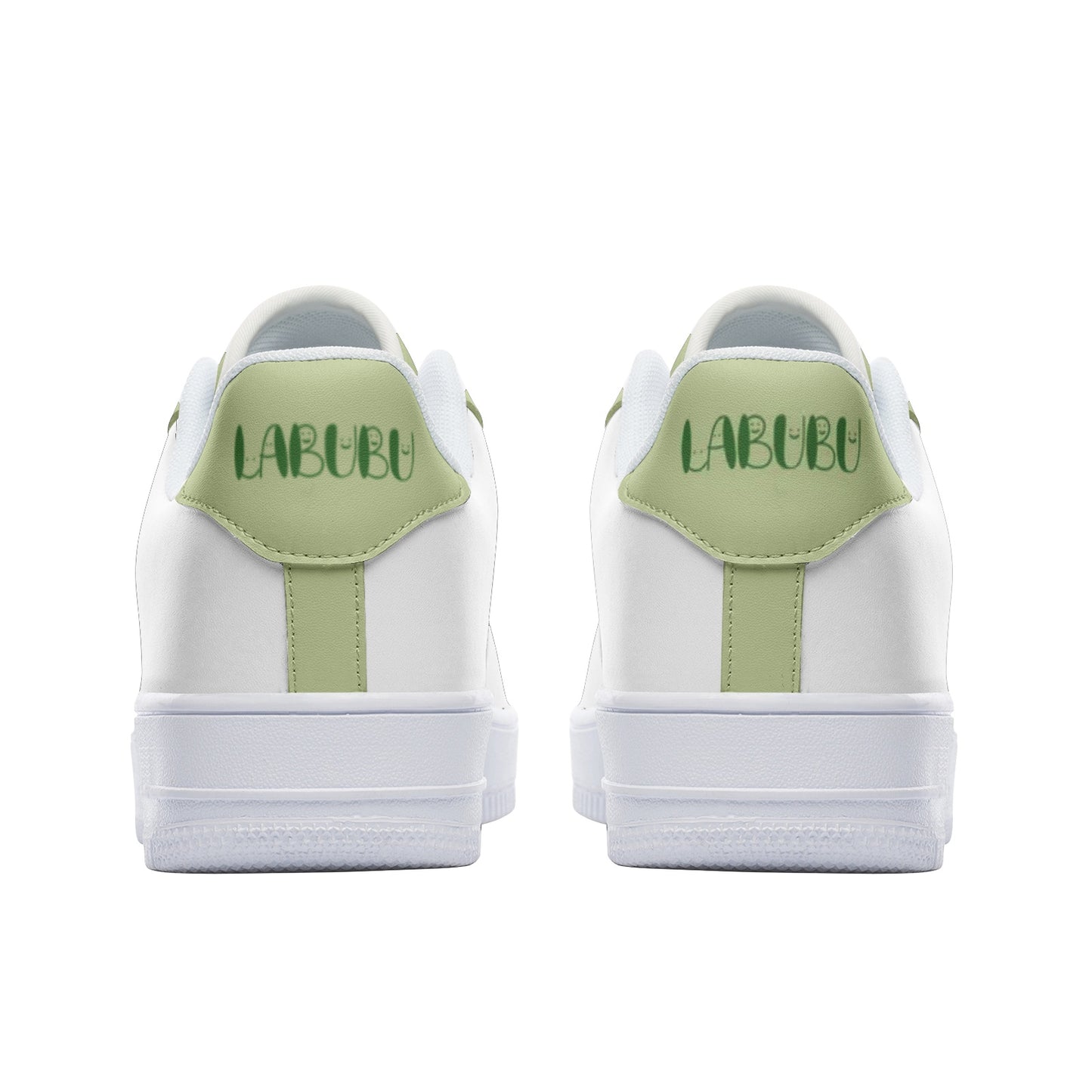 Kawaii Low Top Leather Labubu Sneakers- green