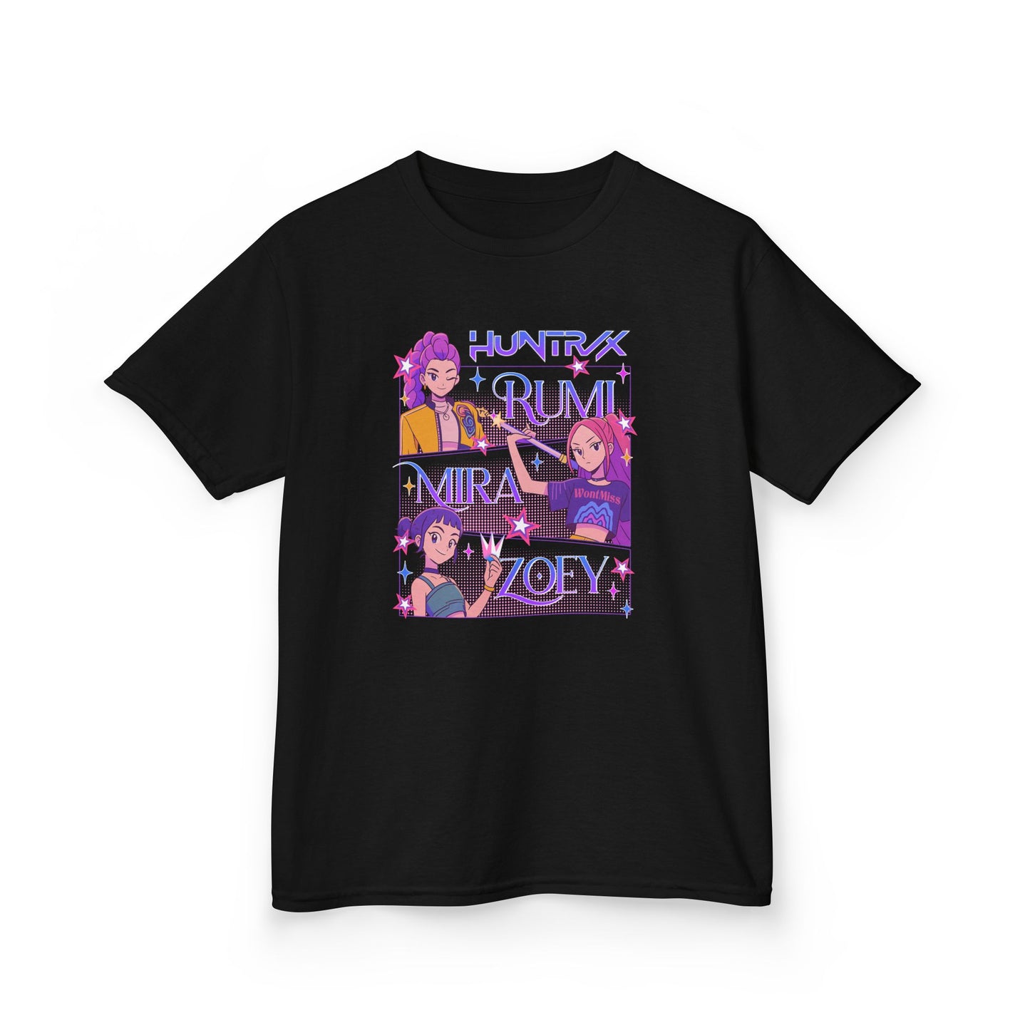 Kids Kpop Movie Tshirt Demon Hunters, Huntrix t Shirt, Kpop T Shirt, Demon Hunter Merch, Gift For Kpop Fan, Kpop Movie Shirt