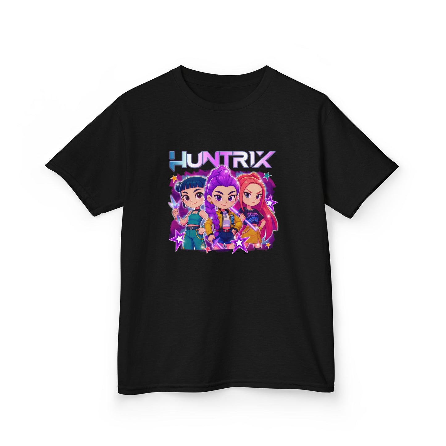 Cartoon Kids Kpop Movie Tshirt Demon Hunters, Huntrix t Shirt, Kpop T Shirt, Demon Hunter Merch, kpop Gift, Kpop Movie Shirt