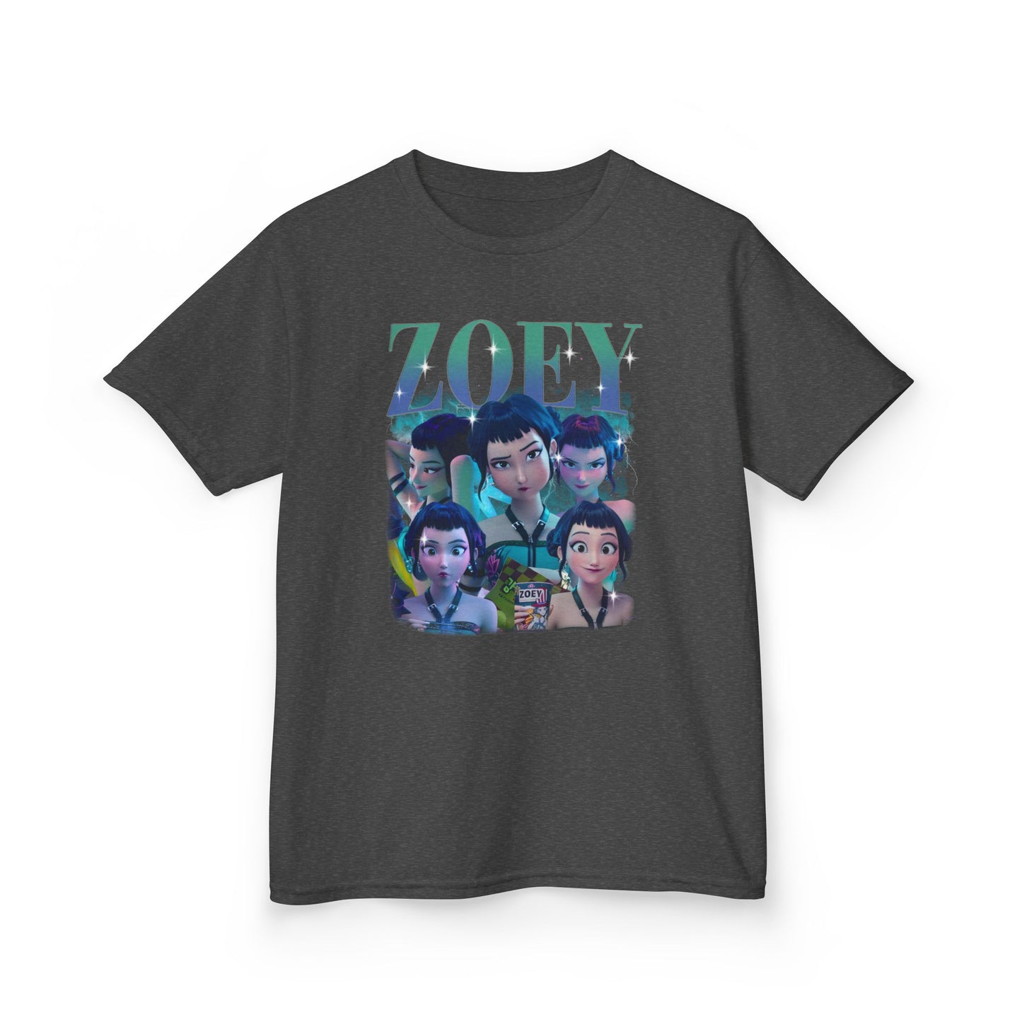 Kids Kpop Movie Tshirt Zoey Demon Hunters, Huntrix t Shirt, Kpop T Shirt, Demon Hunter Merch, kpop Gift, Kpop Movie Shirt