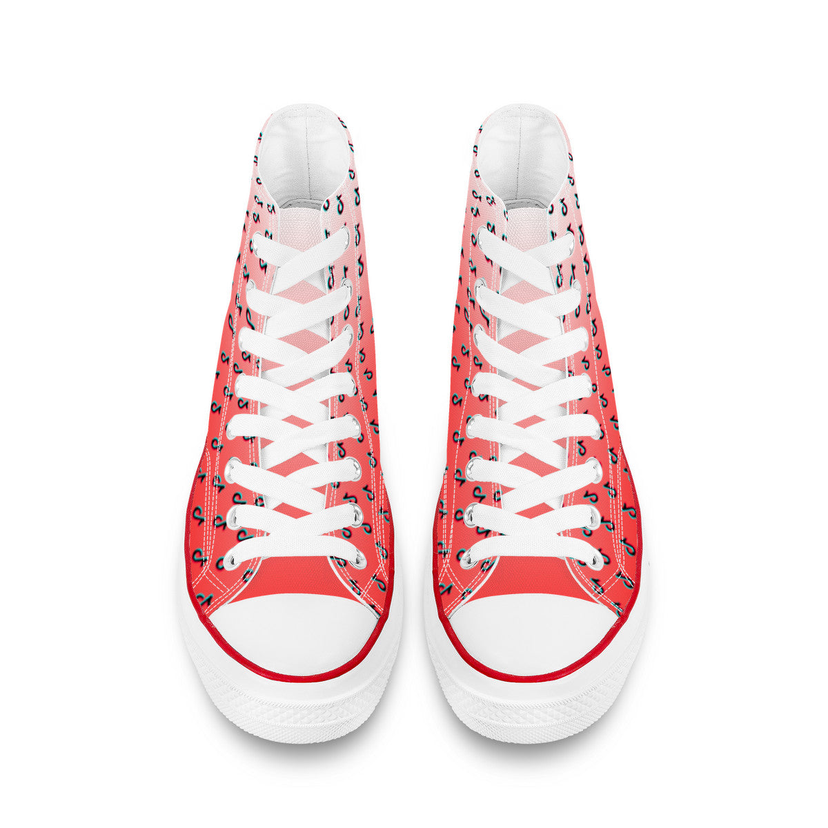 TikTok High Top Canvas Shoes - Red TikTok Sneakers - SD-style-shop