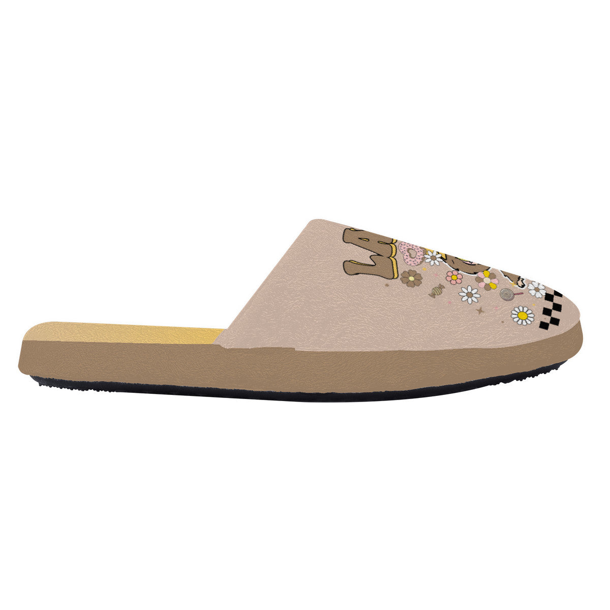Brown Labubu Monster Slippers – Soft Indoor Shoes with Non-Slip Soles