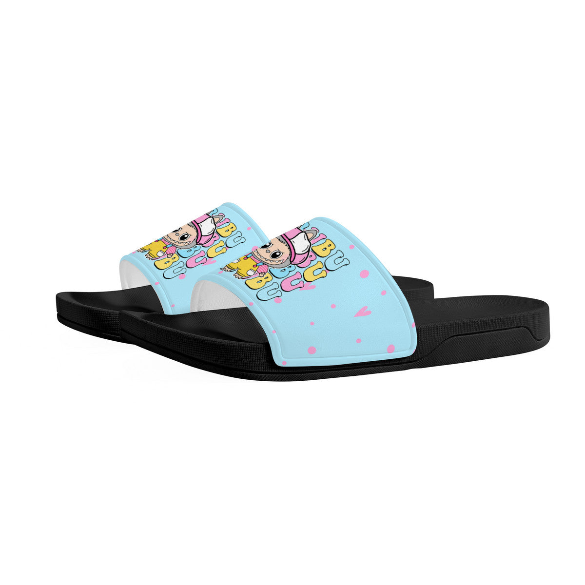 Labubu Slide Sandals - Labubu slides blue and black