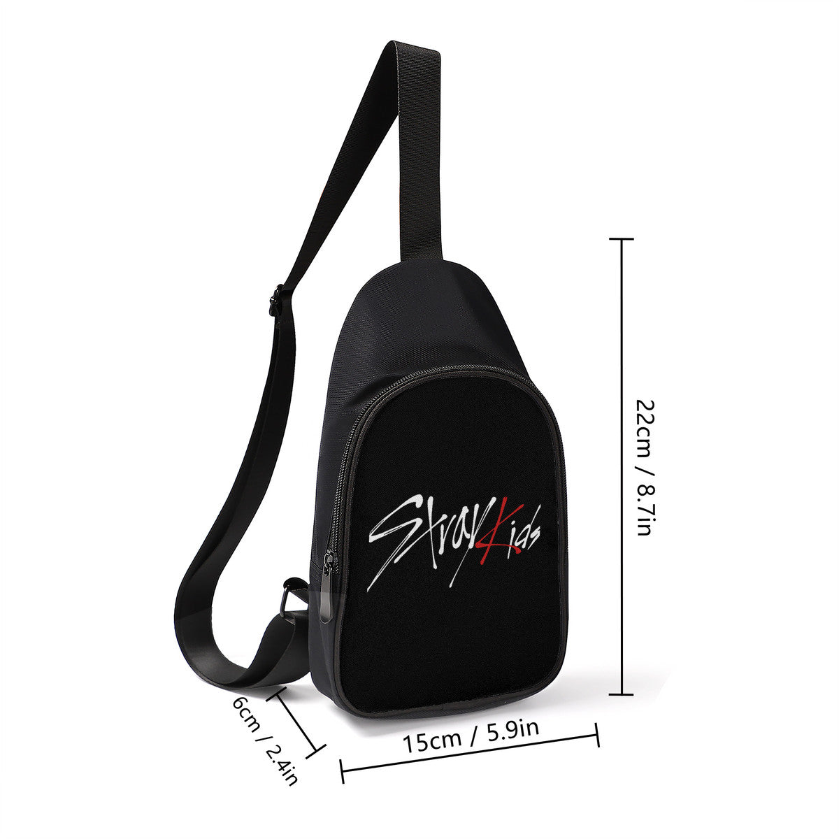 Stray Kids Chest Bag - Black Cross body bag StrayKids Logo