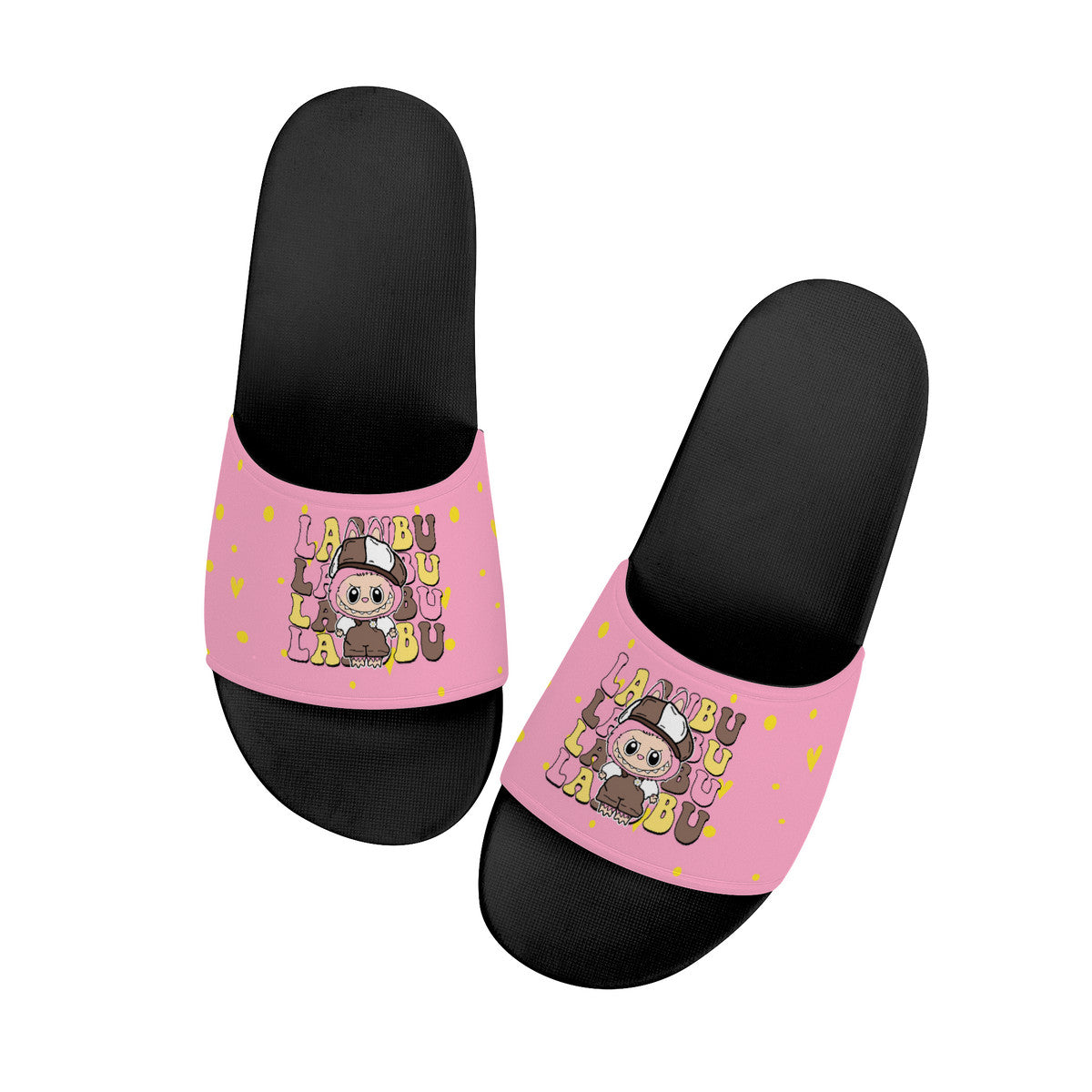 Labubu Slide Sandals - Labubu slides pink and black