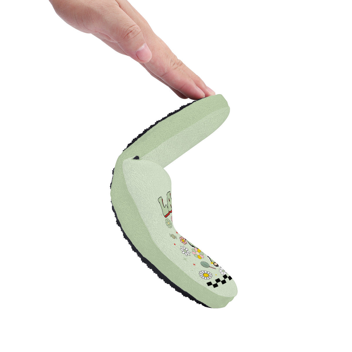 Green Labubu Monster Slippers – Soft Indoor Shoes with Non-Slip Soles