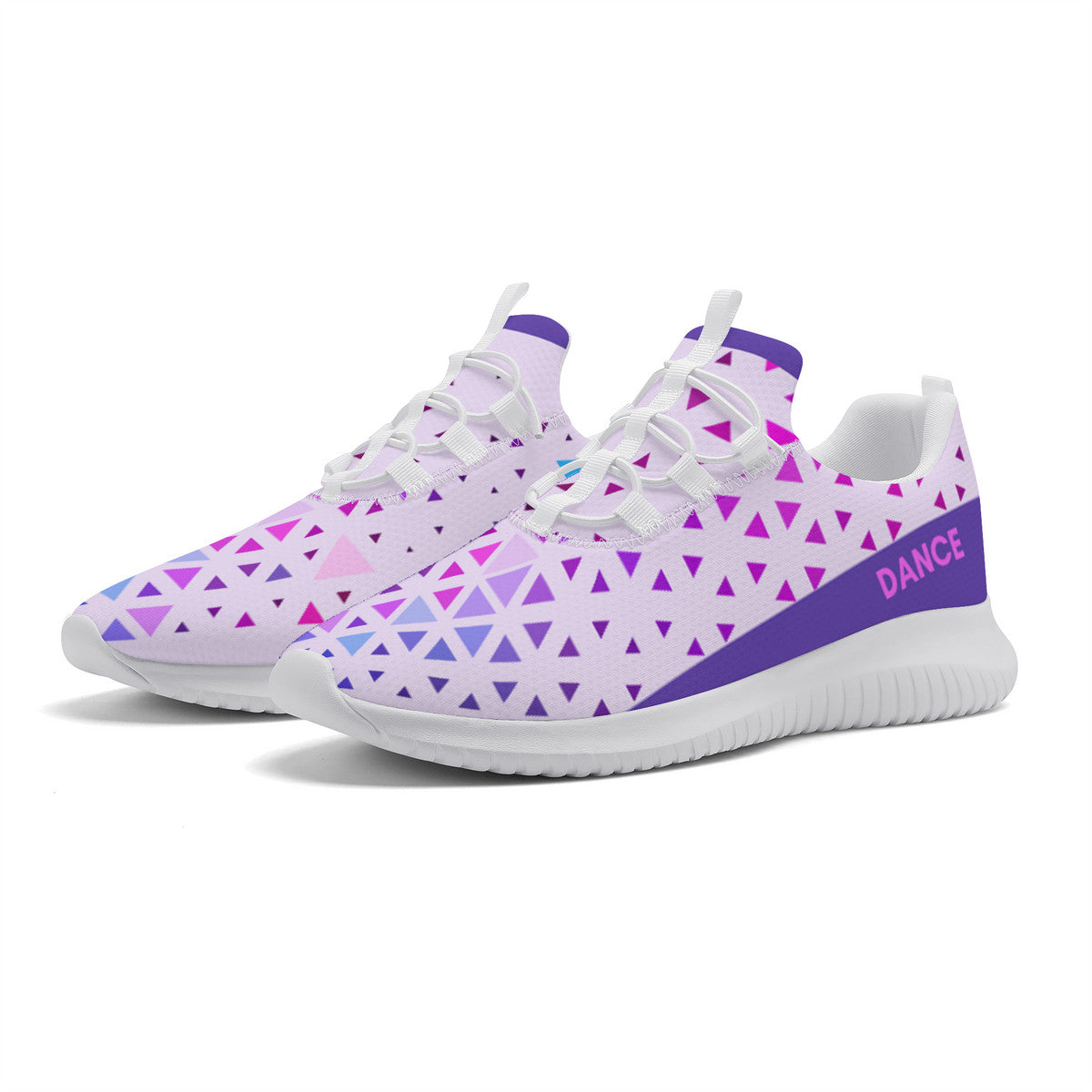 Dance Sneakers - Purple Geometric