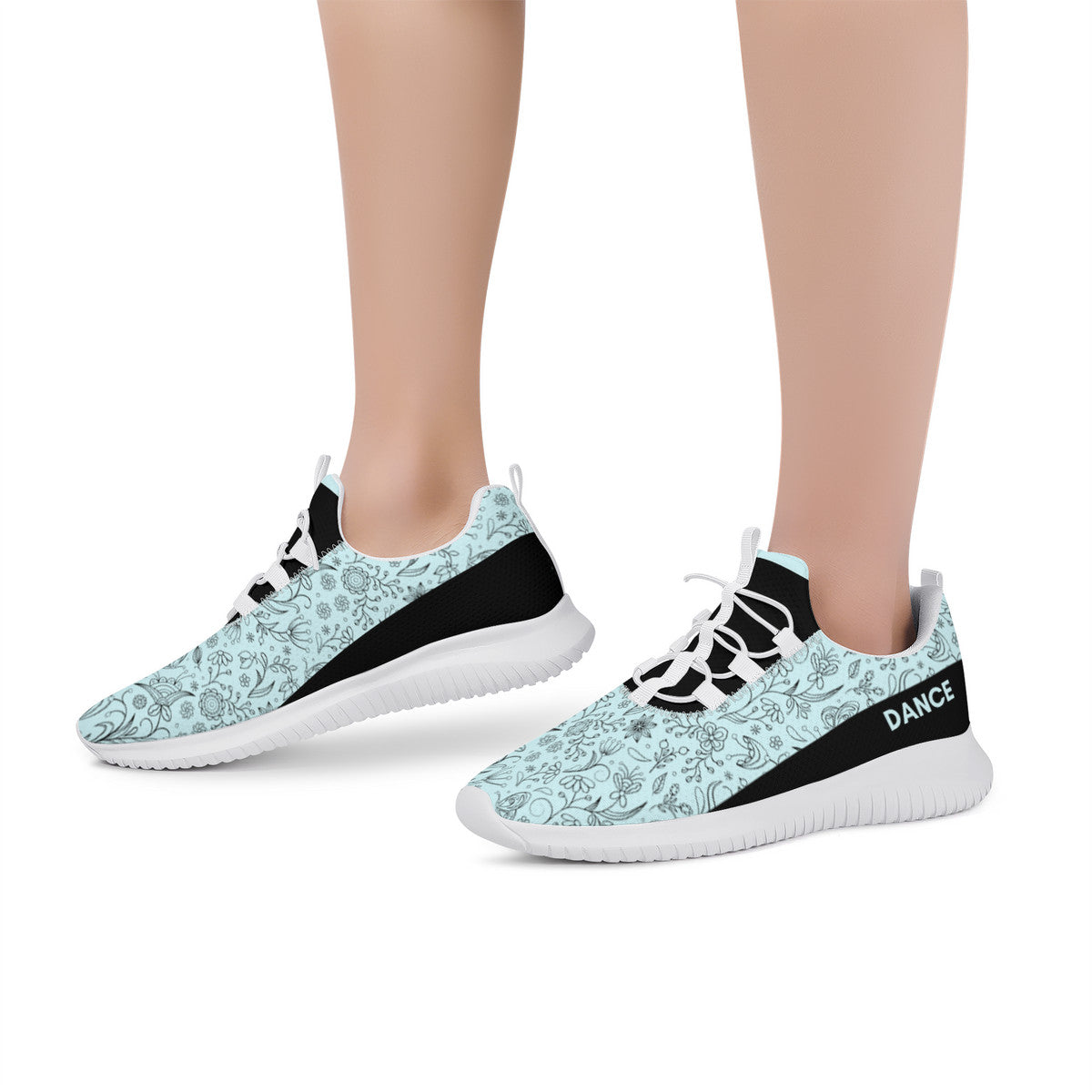 Dance Sneakers - Floral Blue dance shoes