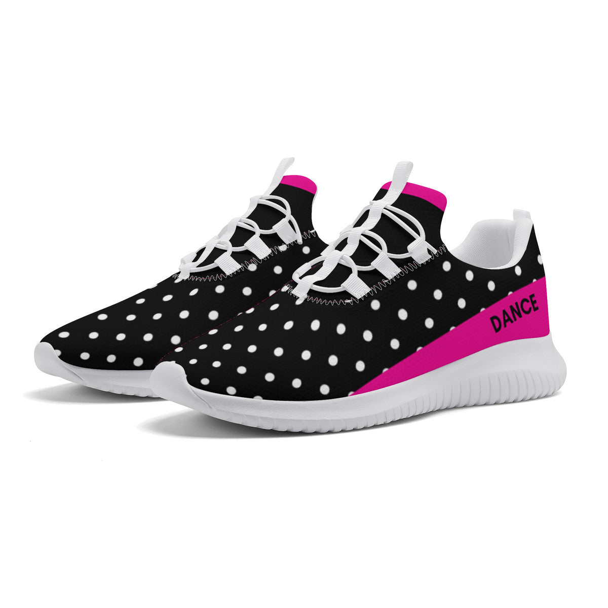 Dance Sneakers - Polka Dots - Black
