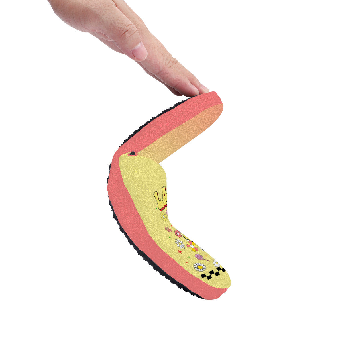 Yellow Labubu Monster Slippers – Soft Indoor Shoes with Non-Slip Soles