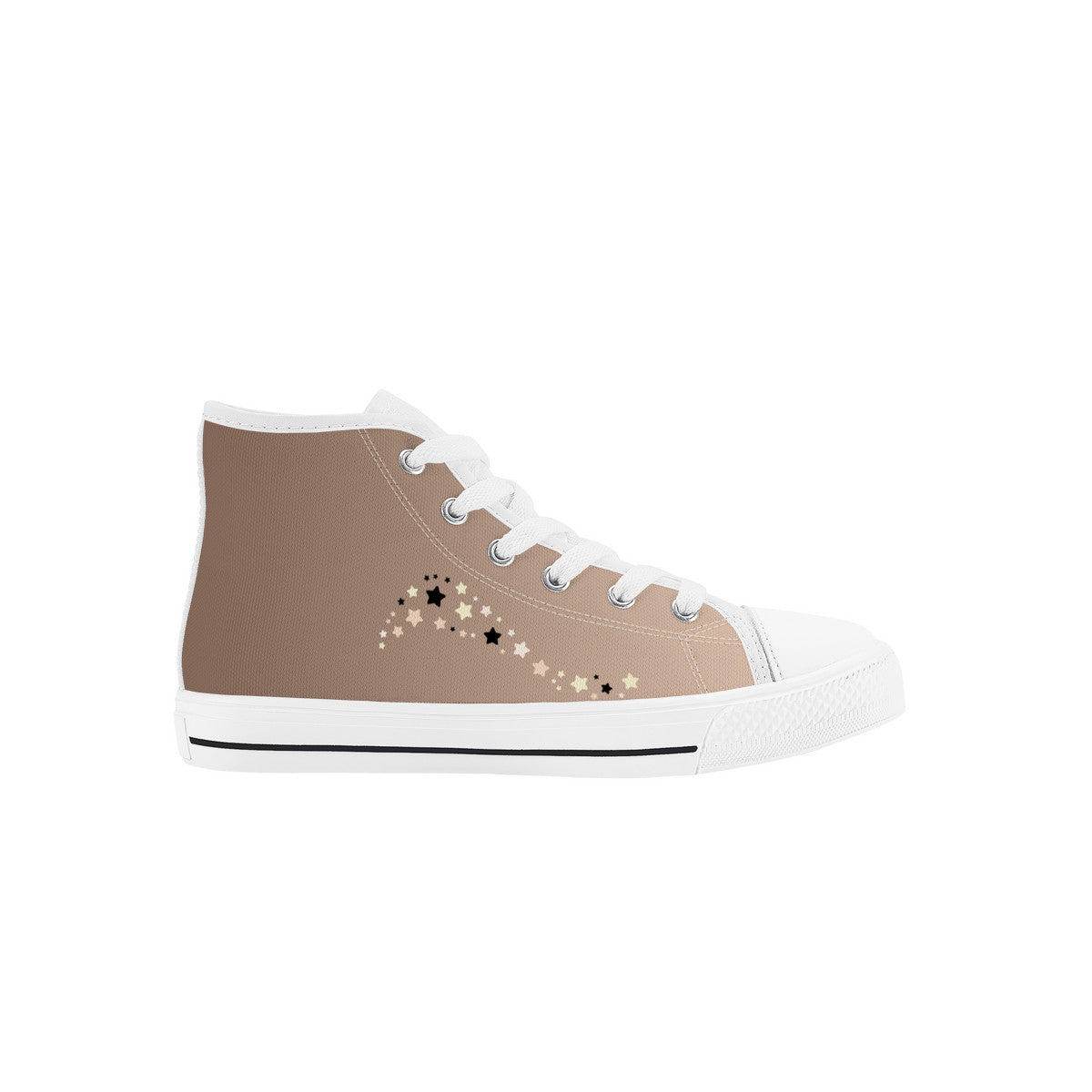 Kids High Top Canvas Shoes Labubu Brown Sneakers