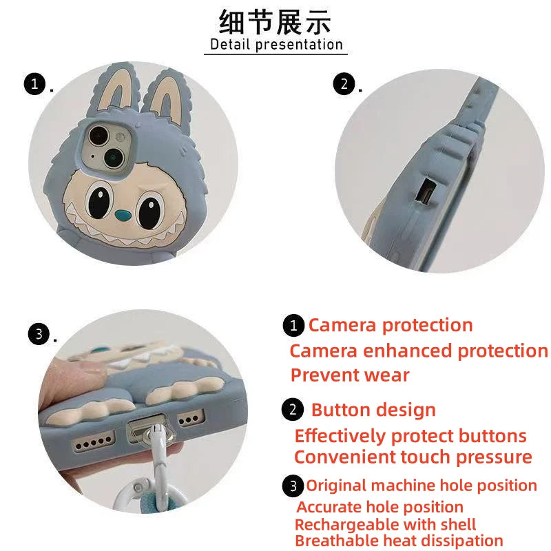 3D Labubu Phone Case For iPhone
