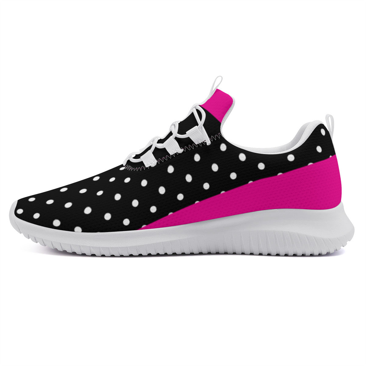Fitness Sneakers - Polka Dot - Black & Pink
