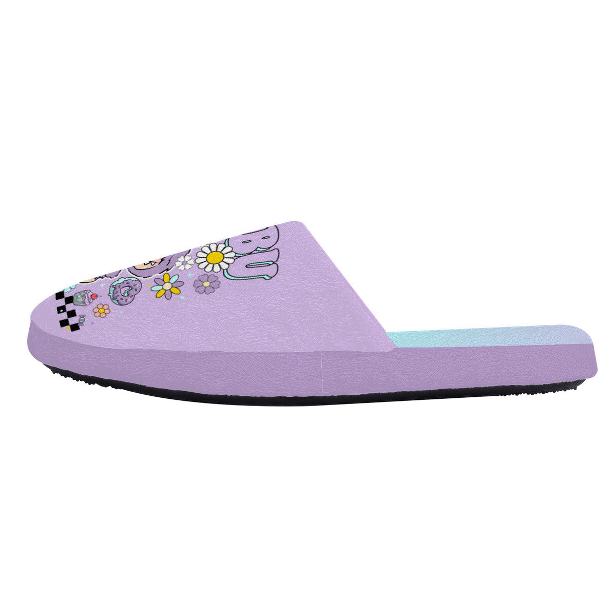 Purple Labubu Monster Slippers – Soft Indoor Shoes with Non-Slip Soles