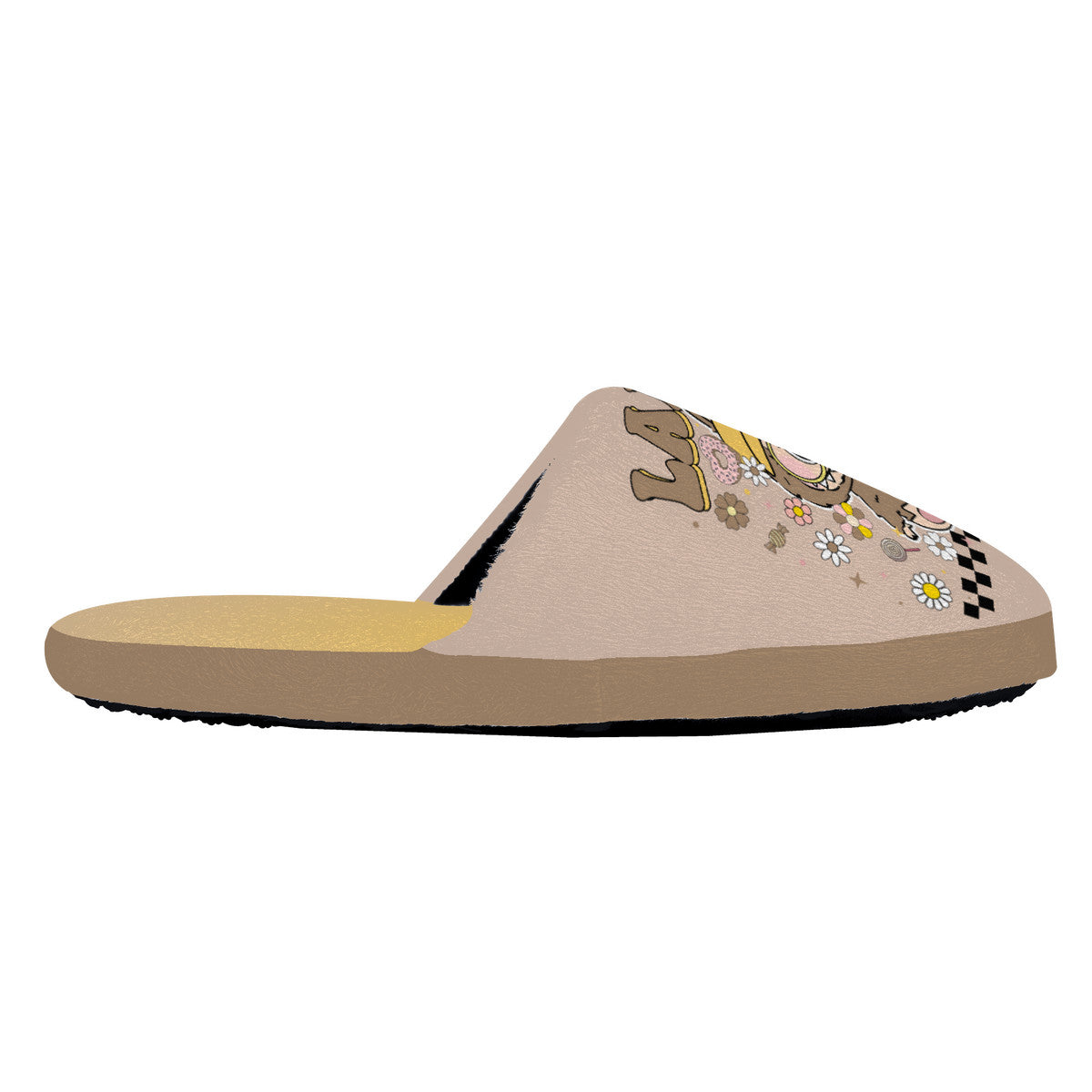 Brown Labubu Monster Slippers – Soft Indoor Shoes with Non-Slip Soles