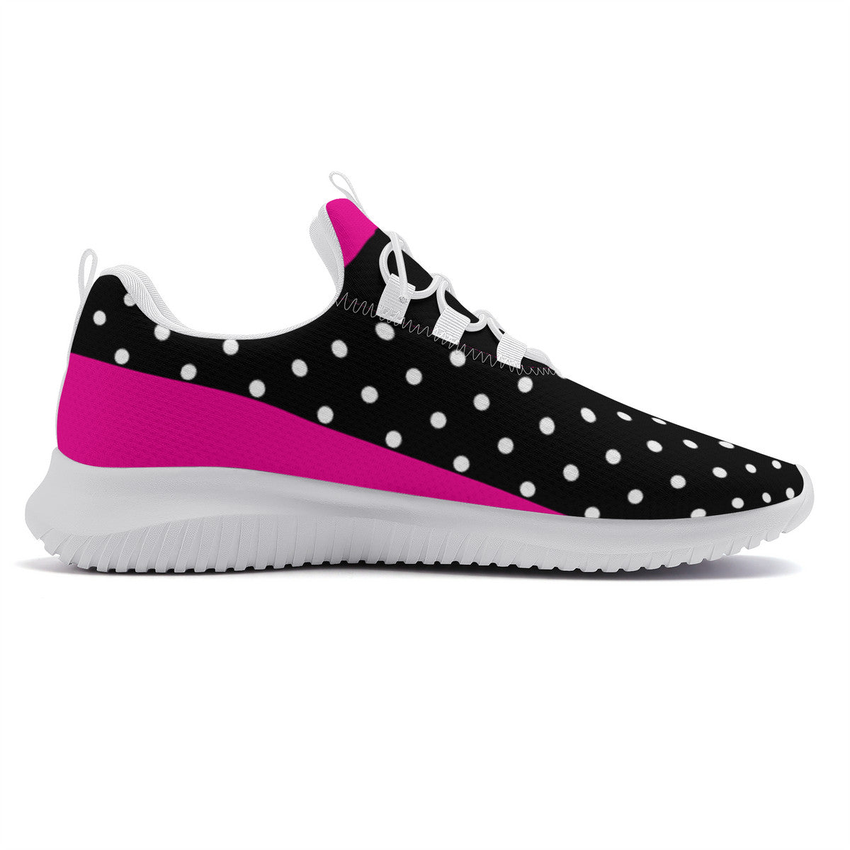 Fitness Sneakers - Polka Dot - Black & Pink