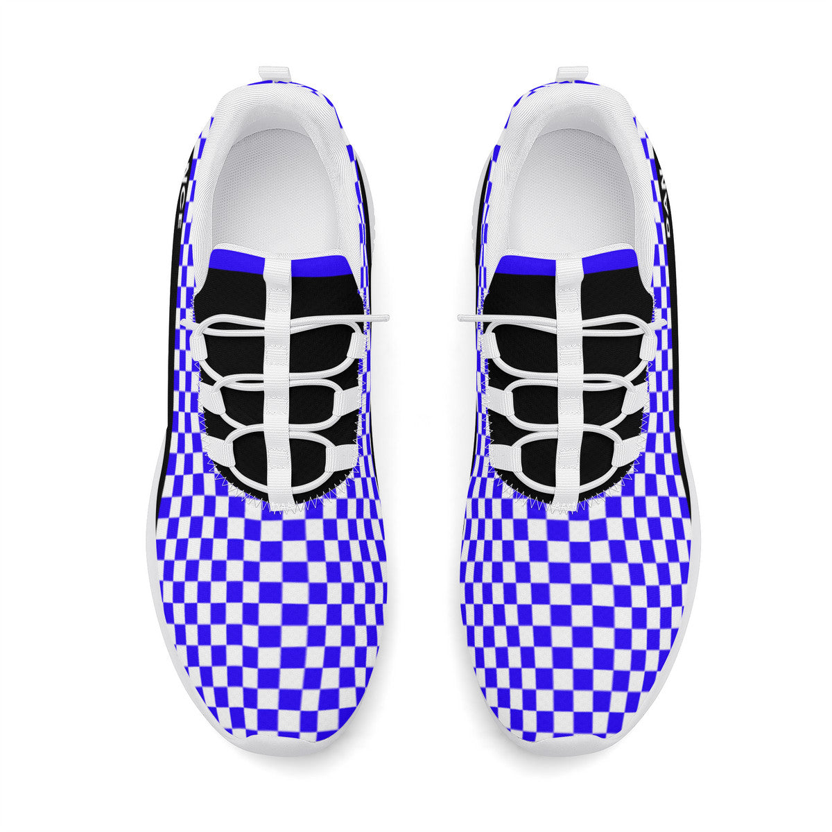 Dance Sneakers - Checkered Blue Dance Shoes
