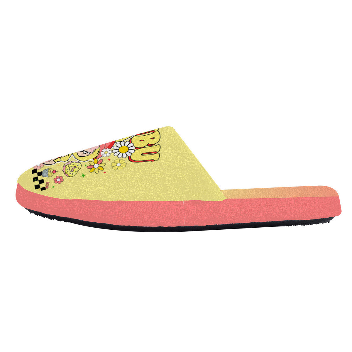 Yellow Labubu Monster Slippers – Soft Indoor Shoes with Non-Slip Soles