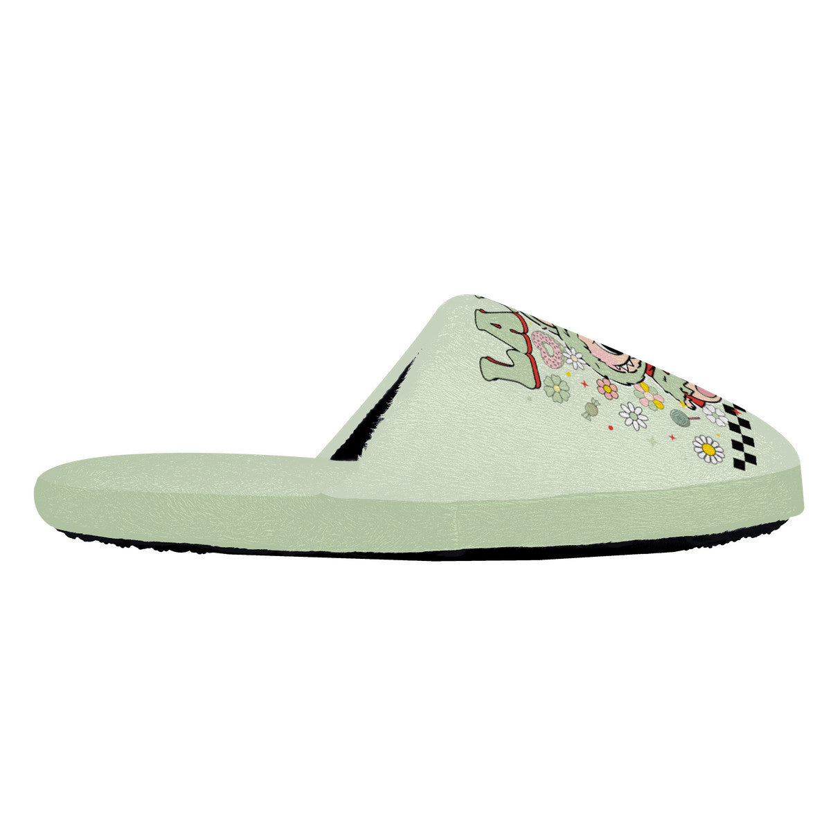Green Labubu Monster Slippers – Soft Indoor Shoes with Non-Slip Soles